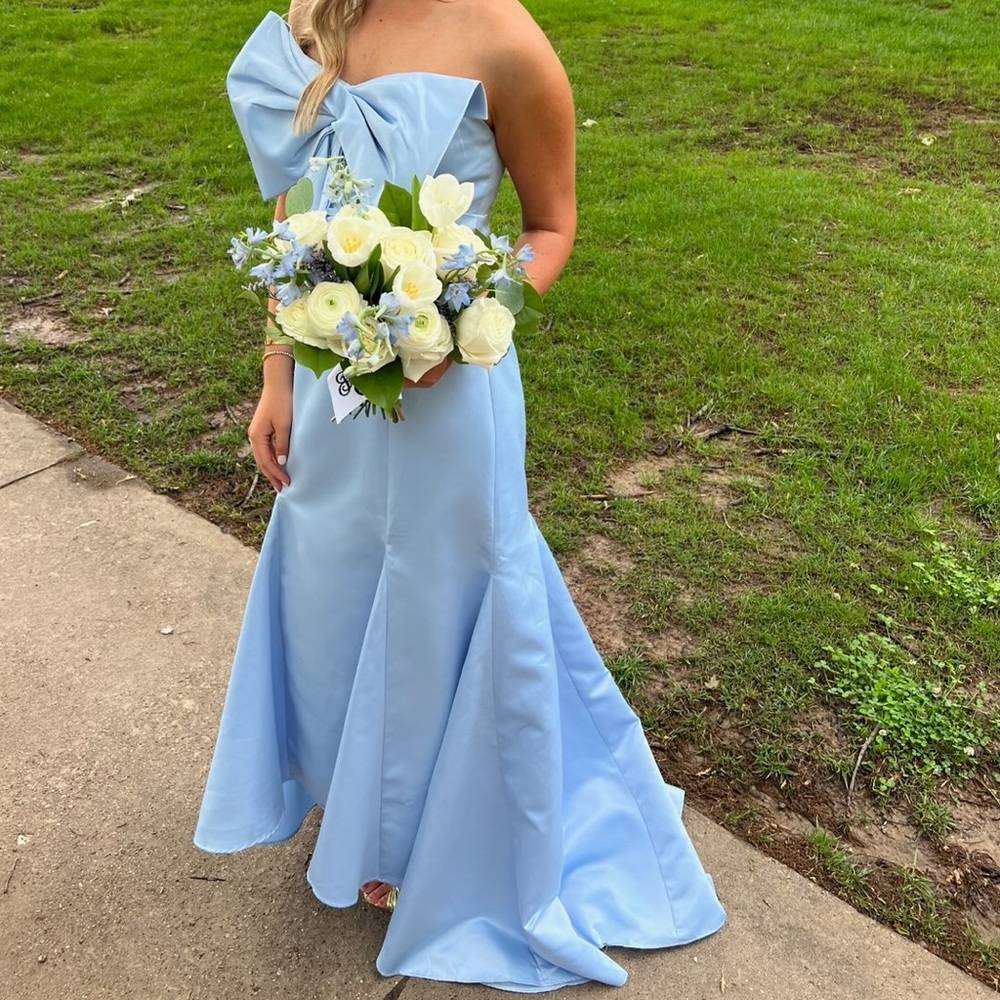 Mac Duggal Satin Mermaid Gown